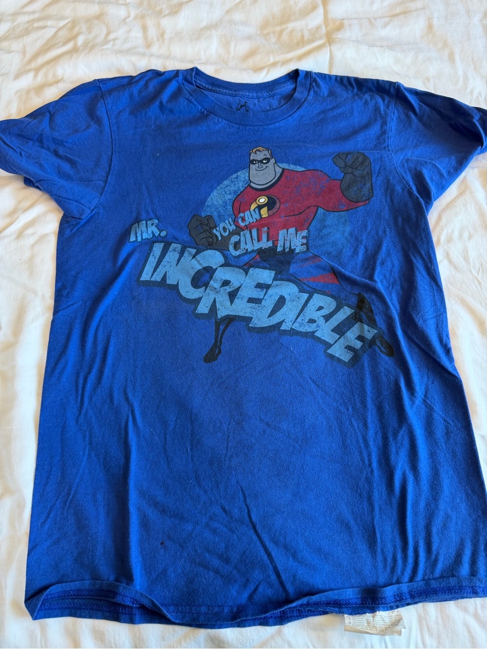 Disney Blue Mr. Incredible Graphic Short Sleeve Tee